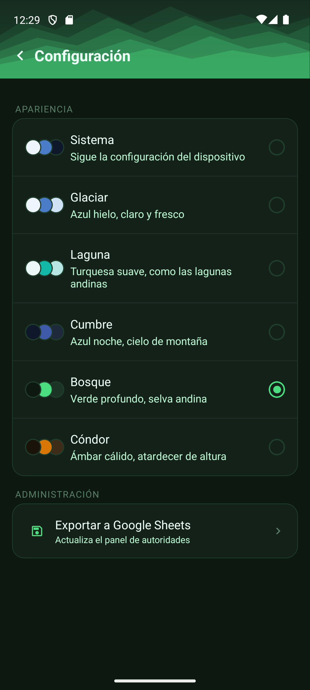 Exportar a Google Sheets