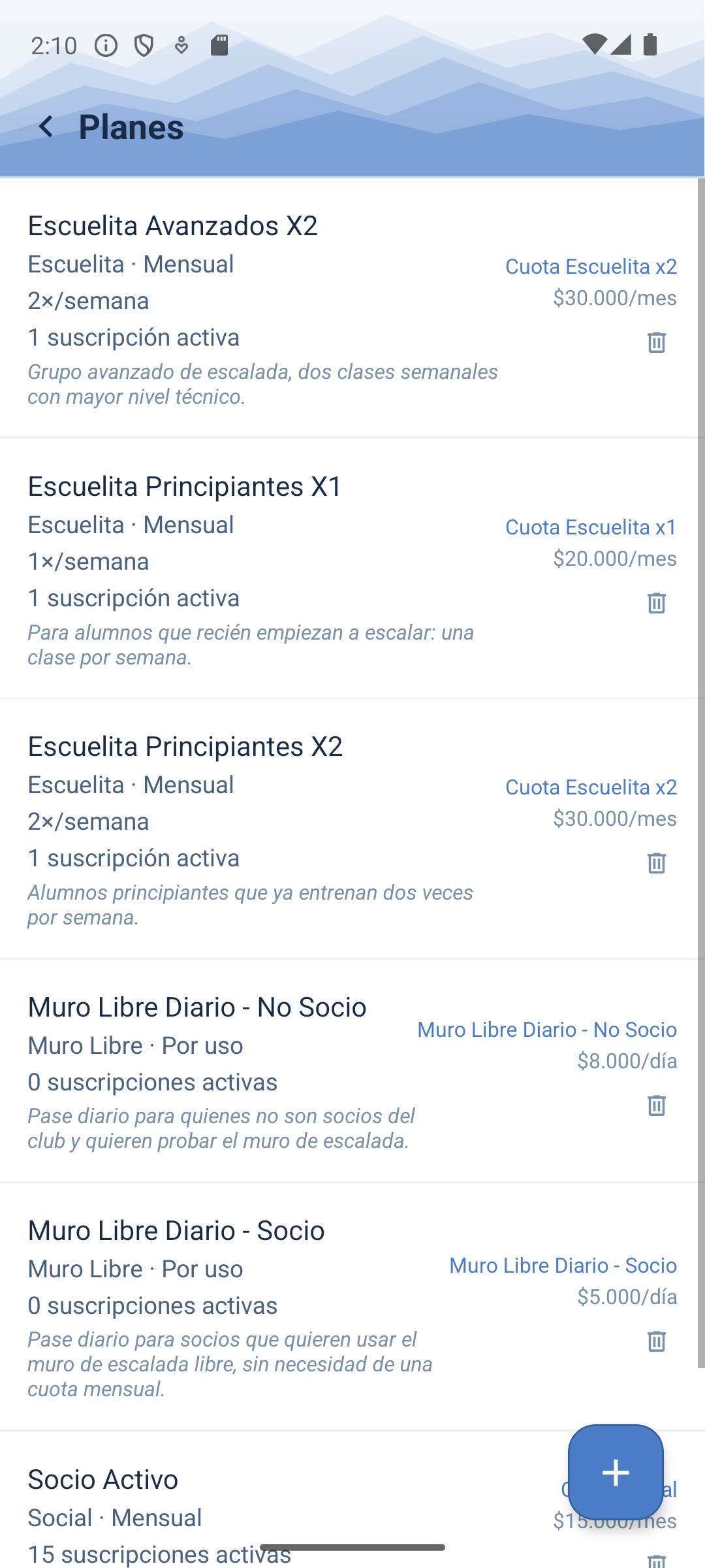 Lista de planes