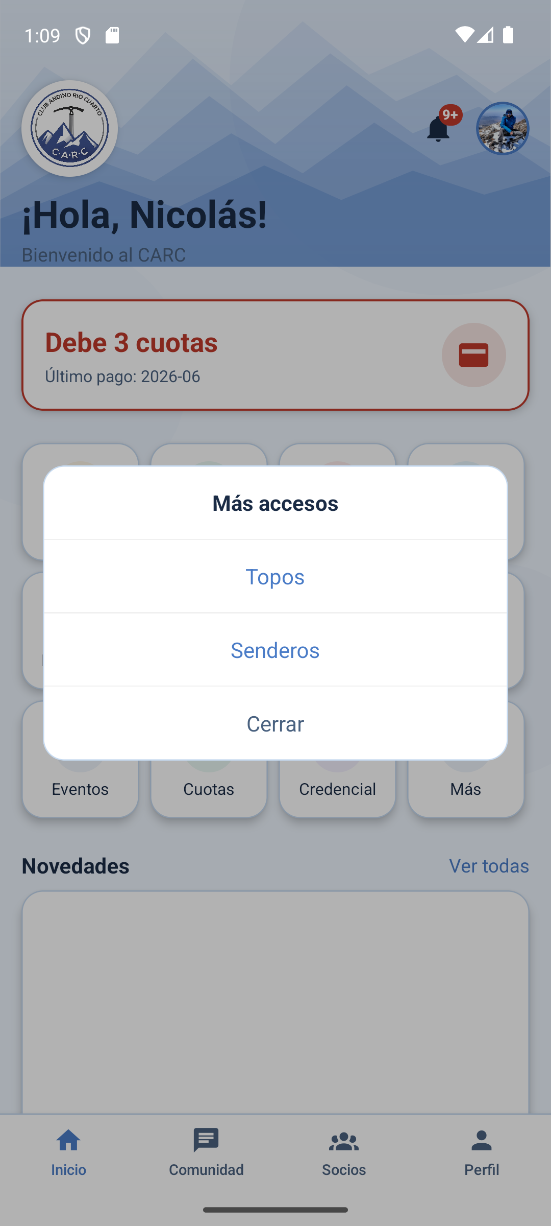Lista de accesos extra