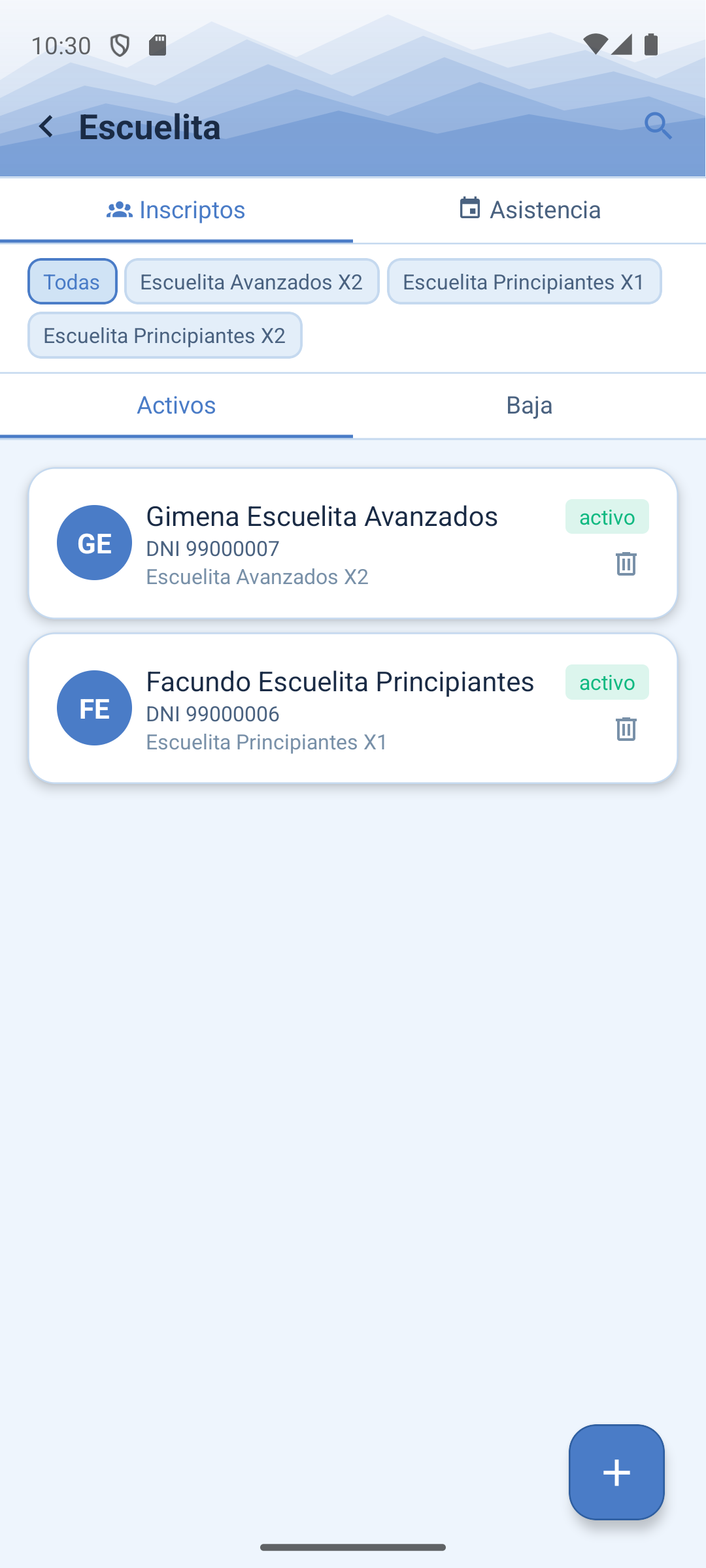 Alumnos inscriptos